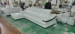 【大厂仿真皮沙发】实木框架，高回弹海绵45密度。全新包装，质量非常好，3.6米右贵妃 - 马鞍山28生活网 mas.28life.com